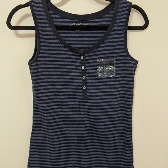 EDDIE BAUER Striped Tank with Sequence Accent - Picture 1 of 4
